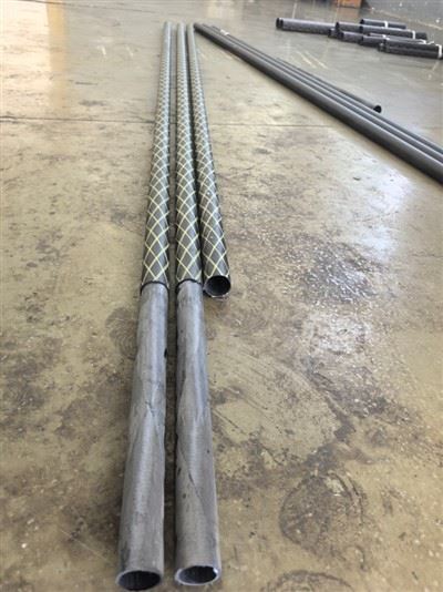 Polyn gwthio superstick ffibr carbon