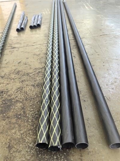 Polion gwthio ffibr carbon